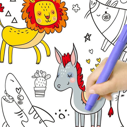 3 Meter Extra-Long Graffiti Drawing Roll — Creative Wall Art Paper for Kids With 10 Color